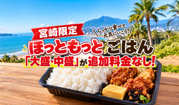 宮崎県限定！「ほっともっと」でごはん中盛・大盛が無料！｜ほんみや宮崎